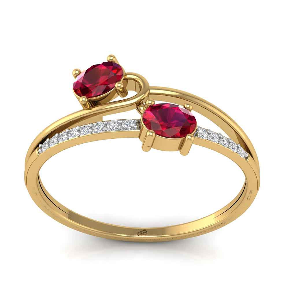 DIAMOND COLOR-STONE RING