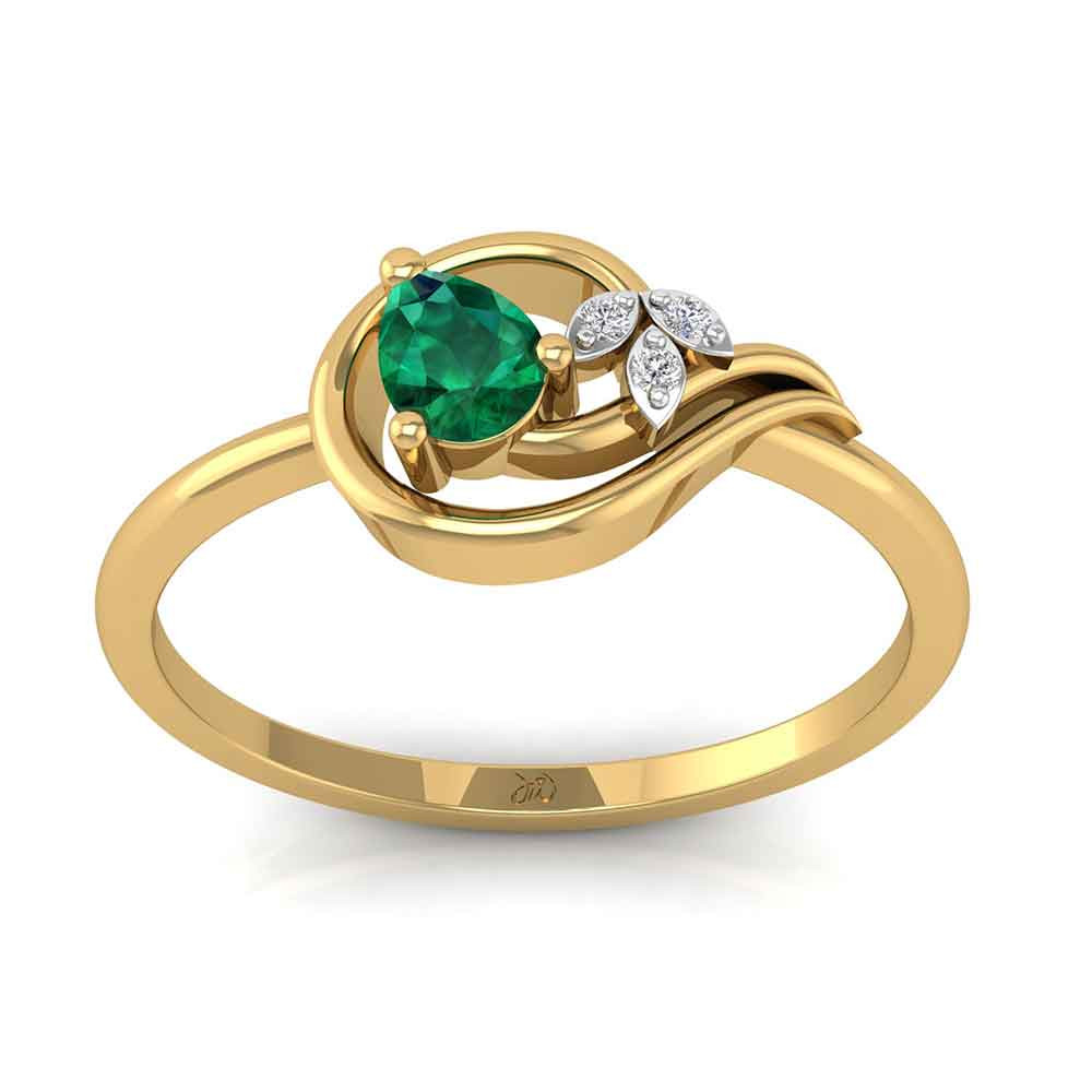 DIAMOND COLOR-STONE RING